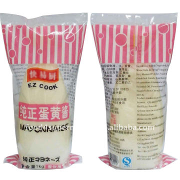 Mayonnaise with egg packed in PET bottles